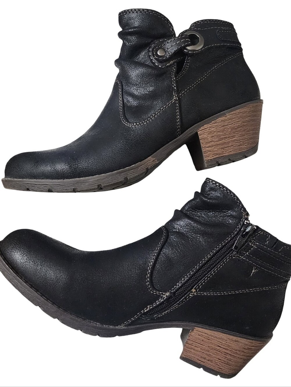 EARTH ORIGINS Oakland Adele Black Slouch Ankle Booties Boots Size 8.5 M